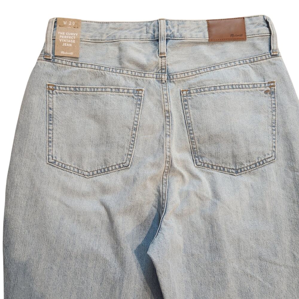 NWT Madewell Curvy Perfect Vintage Jean, light wash, sz 29, inseam 27.5" - Picture 6 of 10